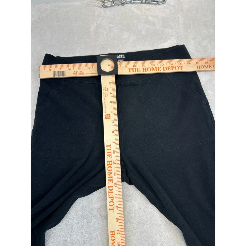 Duluth Trading Co Noga Pants Womens L Black Cotton Stretch Pockets Leggings